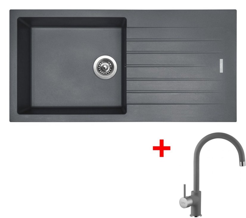 Sinks PERFECTO 1000 Titanium + Vitalia GR Sinks PERFECTO 1000 Titanium + Vitalia GR