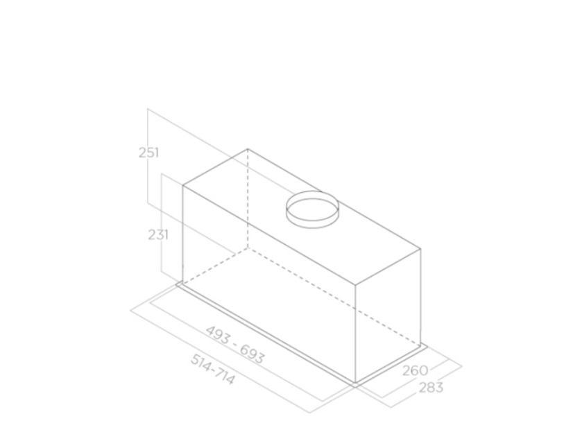 Vestavná digestoř Elica FOLD GR/A/52
