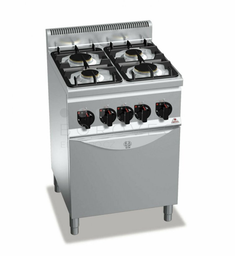 Plyn. sporák Bertos G6F4PW+FG1 (22,5 kW) Plyn. sporák Bertos G6F4PW+FG1 (22,5 kW)