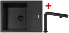 Sinks AMANDA 650 BL Nanoblack + COMFORTA Nanoblack