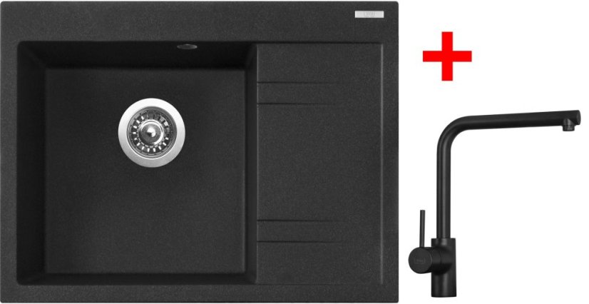 Sinks RIM 650 L Granblack + Elka černá matná Sinks RIM 650 L Granblack + Elka černá matná