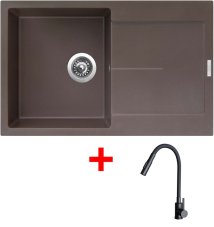 Sinks ULTIMA 790 Marone + ELASTA S černá matná