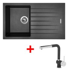 Sinks PERFECTO 860 Metalblack + Mix 3 P GR