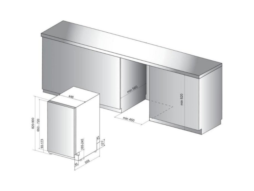 Vestavná myčka nádobí Whirlpool WSIO3O34PFEX