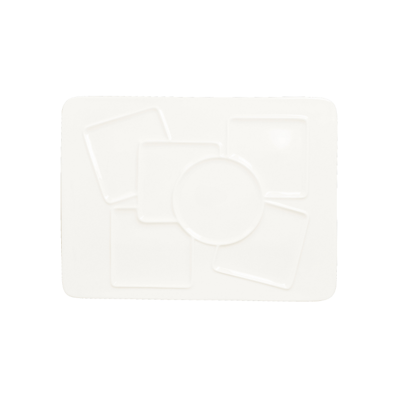RAK Porcelain RAK Talíř obdélný, 6 zón 32 × 27 cm | RAK-CRRP6Z RAK Porcelain RAK Talíř obdélný, 6 zón 32 × 27 cm | RAK-CRRP6Z