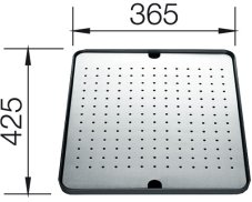 Odkapávací deska nerez-plast černá 425 x 365 mm