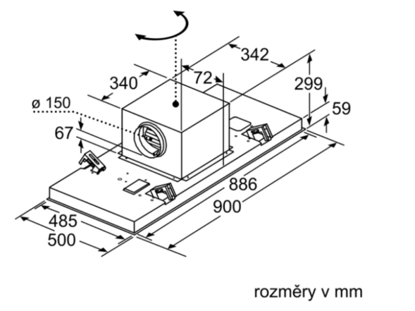 Vestavná digestoř Siemens LR97CBS20