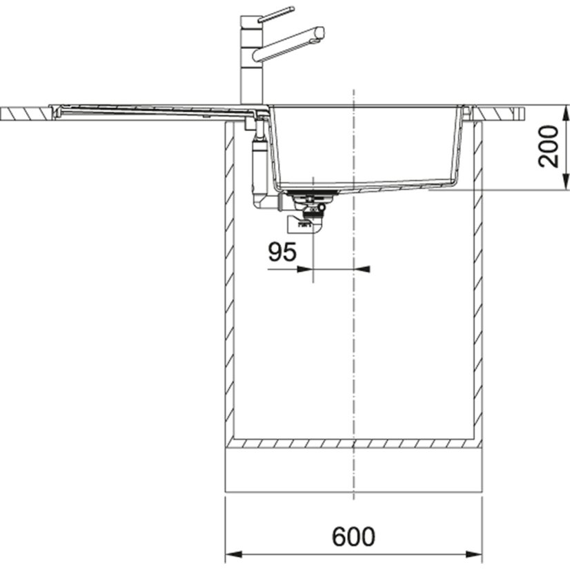 Franke S2D 611-100 šedá Sirius 2.0 Tectonite