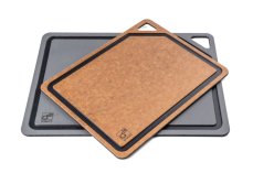 Prkénko krájecí G21 EcoCut z přírodní celulózy - sada 2 ks, grafitové/hnědé