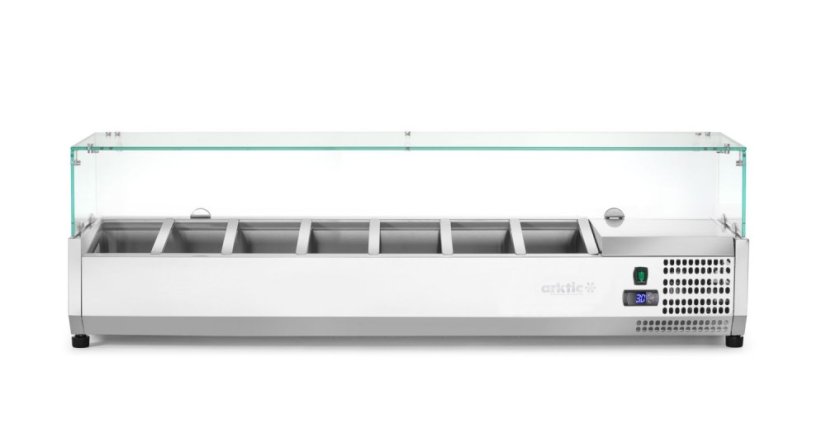 Chladicí zásobník GN 1/4, Arktic, 7 x GN 1/4, GN 1/4, 31,5L, 230V/180W, 335x1505x(H)460mm