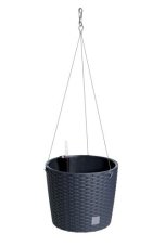 Květináč Prosperplast RATO ROUND W 25,6 cm závěsný antracit