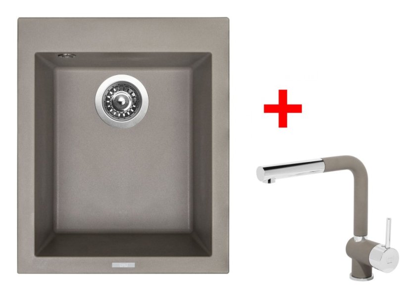 Sinks CUBE 410 Truffle + Mix 3 P GR Sinks CUBE 410 Truffle + Mix 3 P GR