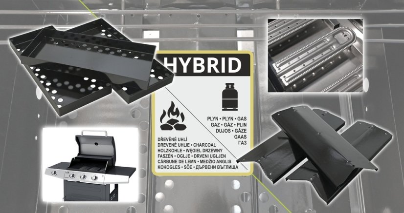 Cattara Gril HYBRID CORE plyn/dřevěné uhlí