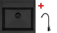 Sinks SOLO 560 BL Pureblack + ELASTA černá matná