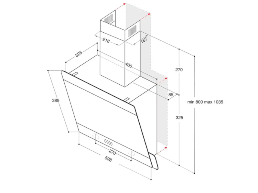 Komínová digestoř Whirlpool WHVP65FLMK