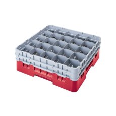 Cambro Koš Camrack 25 pozic, výška sklenice 30 cm - Červená