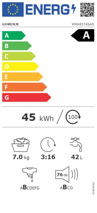 Pračka Gorenje WNHEI74SAS