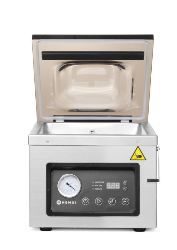Vakuová balička - komora, HENDI, Profi Line, těsnicí lišta 260 mm, 240V/1000W, 330x480x(H)361mm
