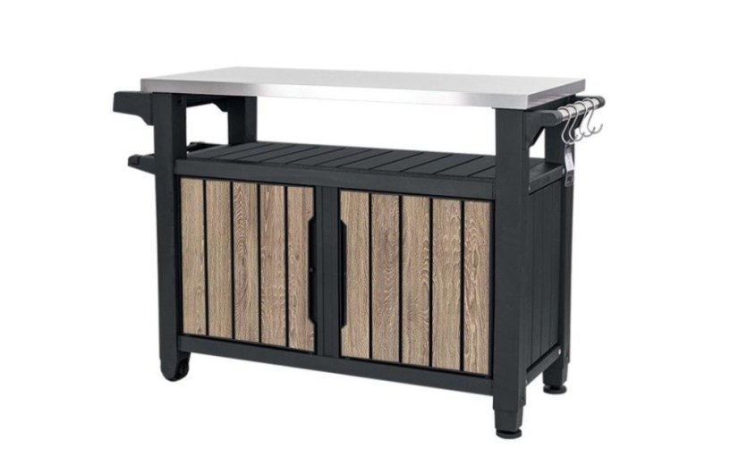 Grilovací stolek Keter UNITY XL 207 l Ashwood