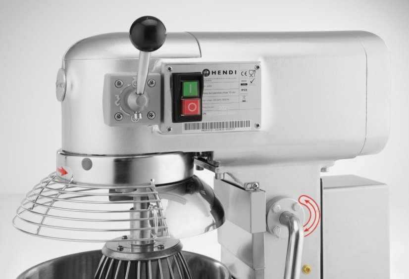 Profesionální planetární mixér Kitchen Line -itrů, HENDI, Kitchen Line, 10L, 230V/600W, 422x475x(H)710mm