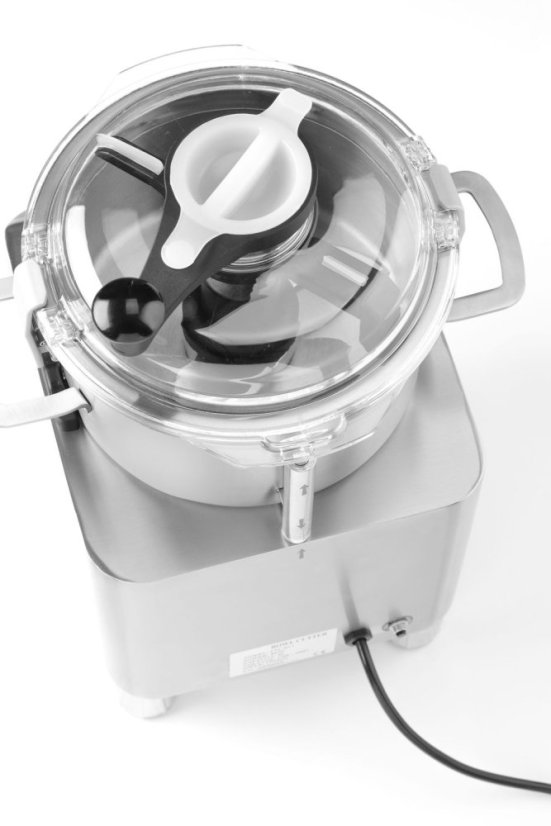 Elektrický kráječ do mísy, HENDI, Profi Line, 5 kg, Stříbrná, 230V/800W, 377x350x(H)520mm