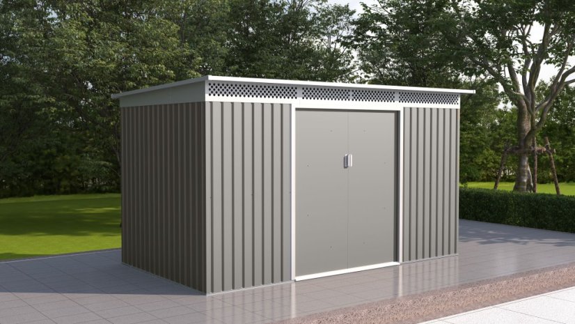 Zahradní domek G21 GRAH 700 - 340 x 206 cm, metalický šedý