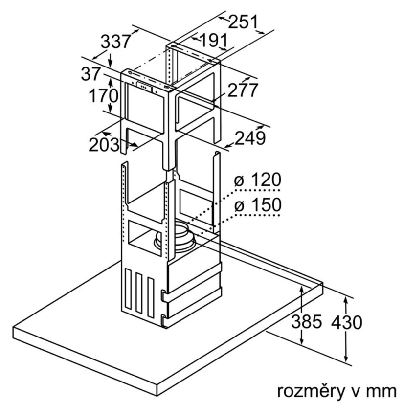 Ostrůvková digestoř Siemens LF97BCP50