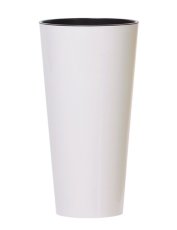 Květináč Prosperplast TUBUS SLIM bílý lesk 20 cm