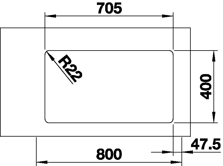 Blanco ANDANO 340/340-U InFino nerez hedvábný lesk bez táhla