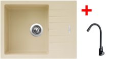 Sinks PERFECTO 650 Sahara + ELASTA černá matná