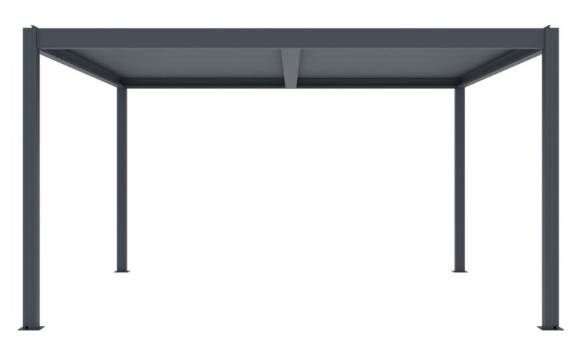 Bioklimatická pergola G21 Austin 4x4 m, antracitová hliníková