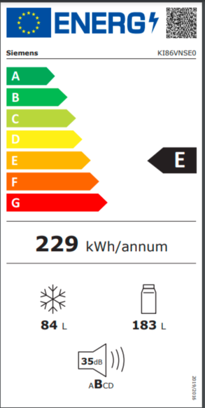 Vestavná chladnička Siemens KI86VNSE0