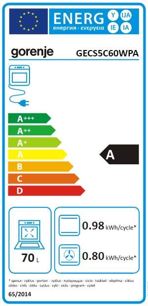 Elektrický sporák Gorenje GECS5C60WPA