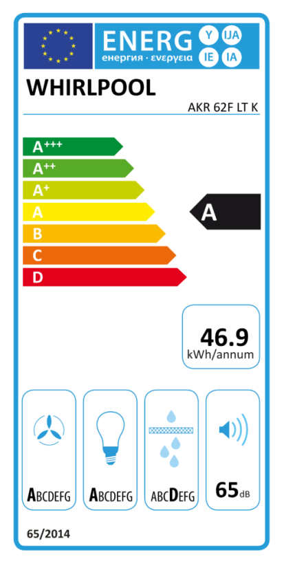 Komínová digestoř Whirlpool AKR62FLTK