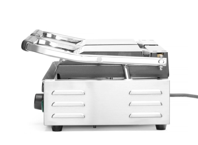 Kontaktní gril, double verze, HENDI, horní i spodní část vroubkovaná, 230V/3600W, 570x375x(H)216mm