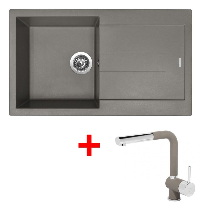 Sinks AMANDA 860 Truffle + Mix 3 P GR Sinks AMANDA 860 Truffle + Mix 3 P GR