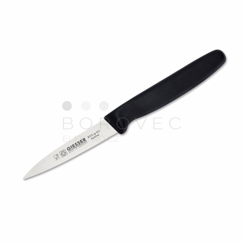 GIESSER nůž na zeleninu G 8315 sp 8cm černý GIESSER nůž na zeleninu G 8315 sp 8cm černý
