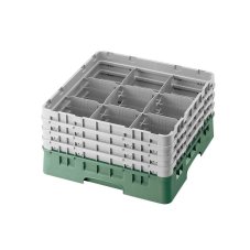 Cambro Koš Camrack 9 pozic, výška sklenice 25,8 cm - Zelená