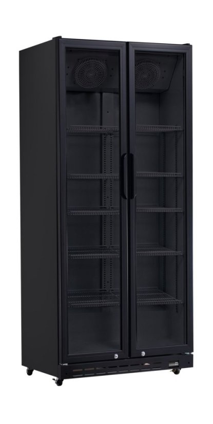 Chladnička s pruhovanými dveřmi, dvoukřídlé dveře, Arktic, 437L, Černá, 230V/510W, 870x605x(H)1996mm Chladnička s pruhovanými dveřmi, dvoukřídlé dveře, Arktic, 437L, Černá, 230V/510W, 870x605x(H)1996mm