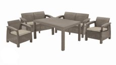 Zahradní nábytek Keter Corfu Fiesta set dvě dvousedačky + dvě křesla + stůl cappuccino