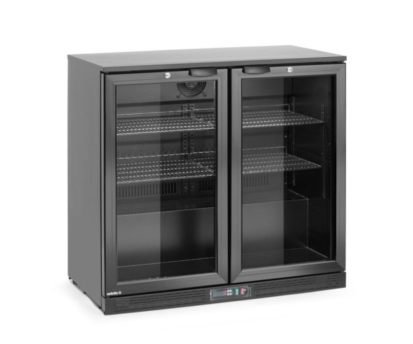 Dvoudveřová chladnička do baru, Arktic, 158L, Černá, 230V/160W, 530x900x(H)870mm