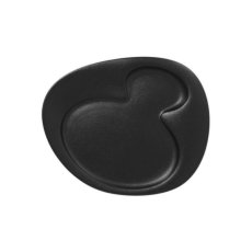 RAK Porcelain RAK Talíř s důlkem 24 × 20 cm, černá | RAK-NFNBFP24BK