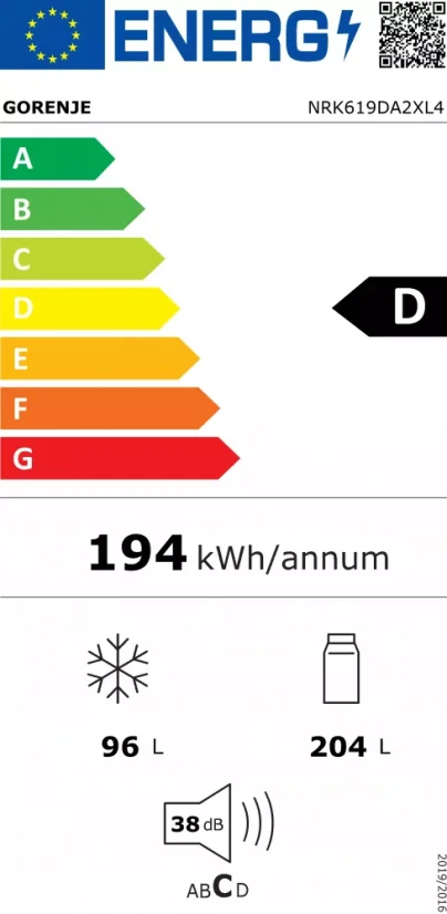 Kombinovaná chladnička Gorenje NRK619DA2XL4