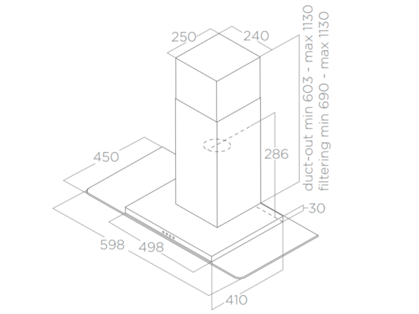 Komínová digestoř Elica FLAT GLASS IX/A/60