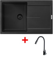 Sinks ULTIMA 790 BL Pureblack + ELASTA S černá matná