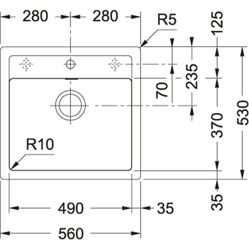 Franke SID 610 bílá Sirius Tectonite