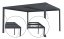 Bioklimatická pergola G21 Austin 4x4 m, antracitová hliníková