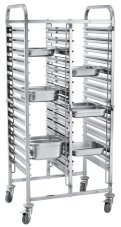 Dvojitý vozík pro přepravu kontejnerů 30×GN 1/1, HENDI, 798x610x(H)1710mm