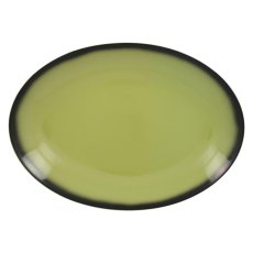 RAK Porcelain RAK Talíř oválný 36 x 27 cm, zelená | RAK-LENNOP36LG