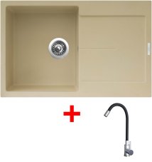 Sinks ULTIMA 790 Sahara + Elasta nerez/černá